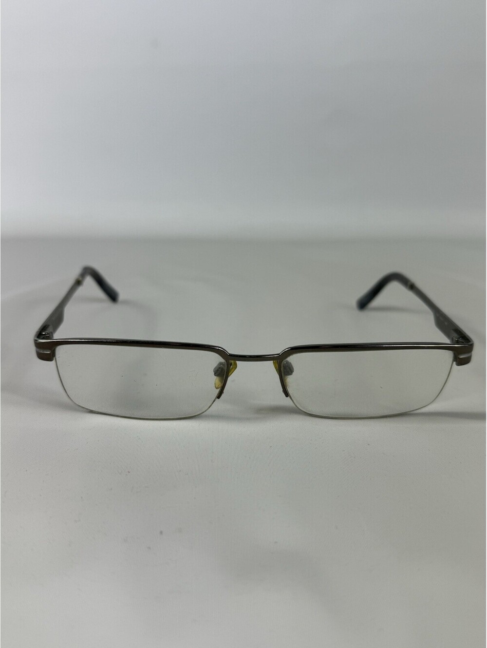 Burberry Eyeglasses B 1170 1094 Silver Black Half Rim Frame Italy 53[]17 140
